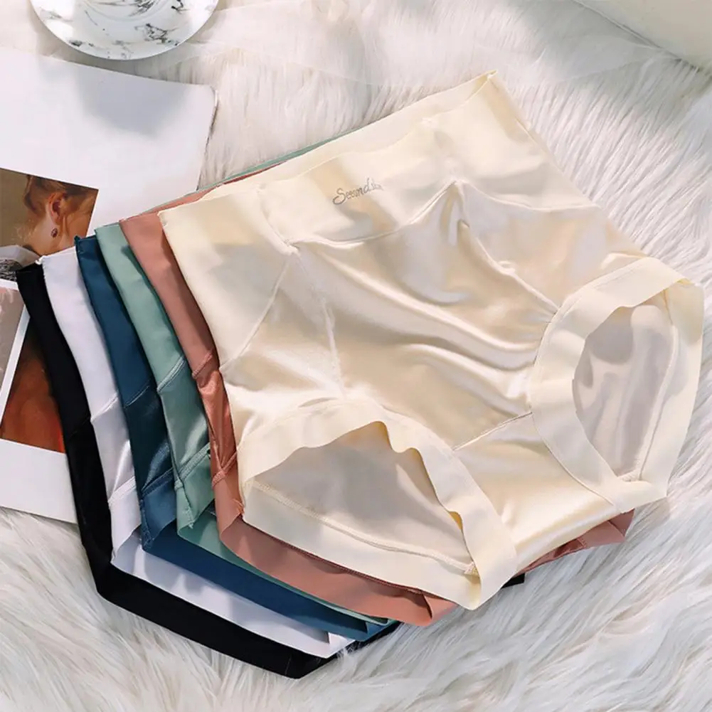 

2025 женские трусы, эластичные шелковистые, большие размеры, с высокой талией, бесшовные, мягкие, дышащие, противоусадочные, женское нижнее белье, внутренняя одежда