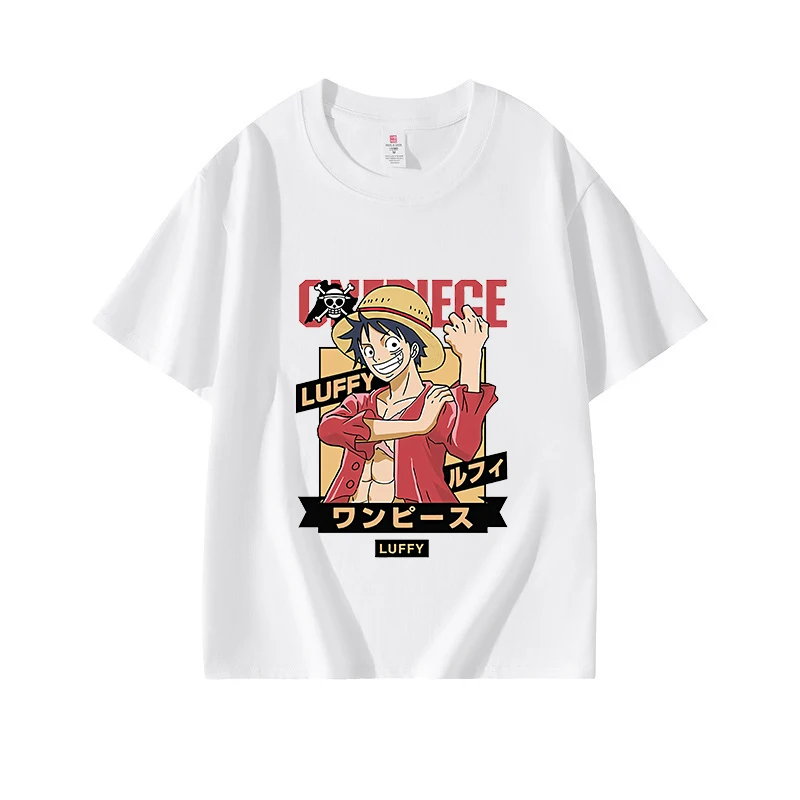 One Piece Adult T-shirt Men Summer Funny Outdoor Sports Casual Short Sleeve Round Neck Tops Fashion Printed Hip Hop Toddler Gift