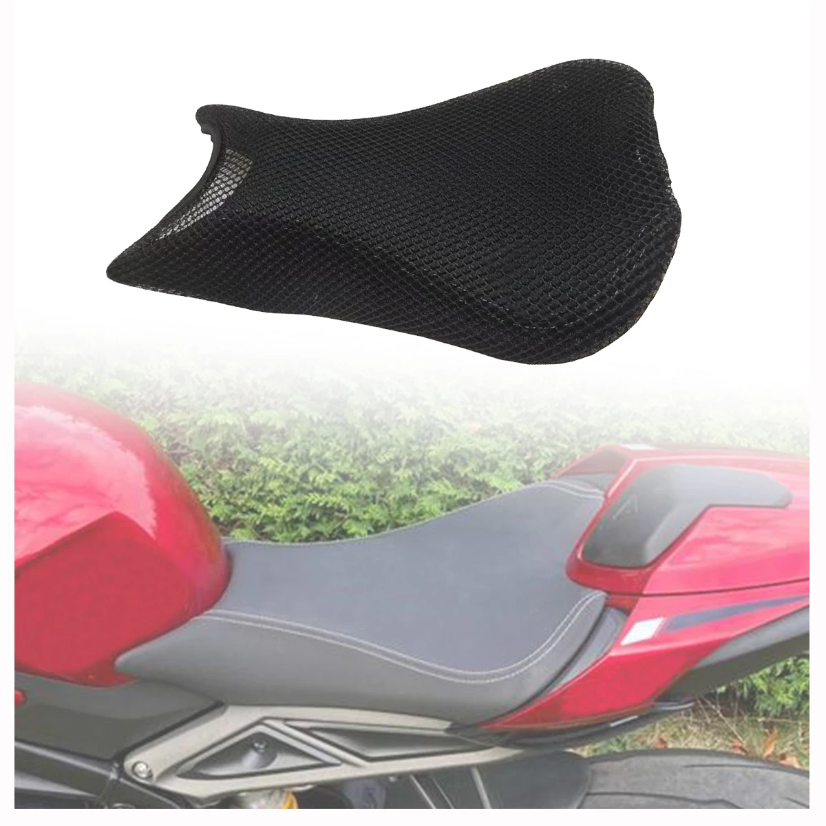 Compatible with Street Triple 765 R RS RX Front Driver Rider Cowl Protectors Mesh Seat Cover Cushion Guard Sun-Proof Net