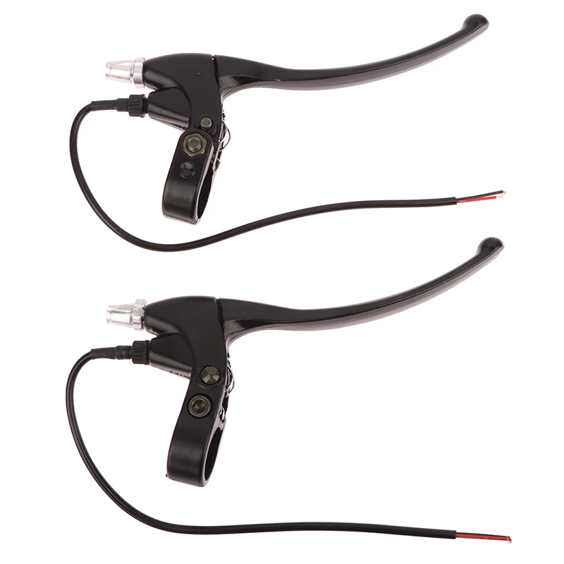 ذراع فرامل دراجة كهربائية من الألومنيوم الأسود السميك، قطعة واحدة، مقبض فرامل للدراجات الكهربائية والسكوتر، قطع غيار إصلاح الدراجات