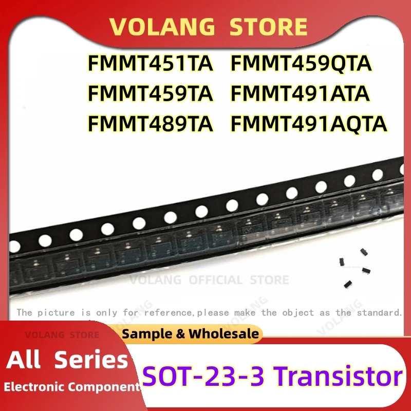 5PCS/LOT FMMT451TA SOT23-3 FMMT459QTA FMMT459TA  FMMT491ATA FMMT489TA  FMMT491AQTA  SMD BJT Bipolar Junction Transistor