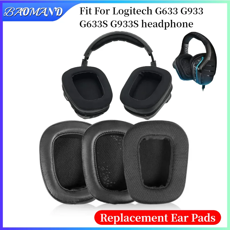 

Replacement Foam Ear Pads Cushions for Logitech G633 G933 G633S G933S Headphones Soft Form Earpad Earpads Cover Cushion