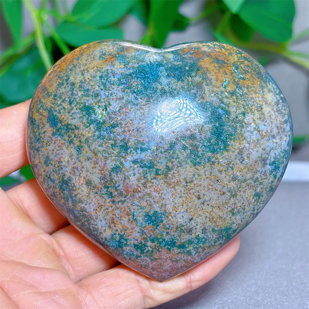 Ocean Jasper Heart Crystal Natural Stone Quartz Stone Minerals Home Decoration Reiki Energy Healing Luck Love Gifts Room decor