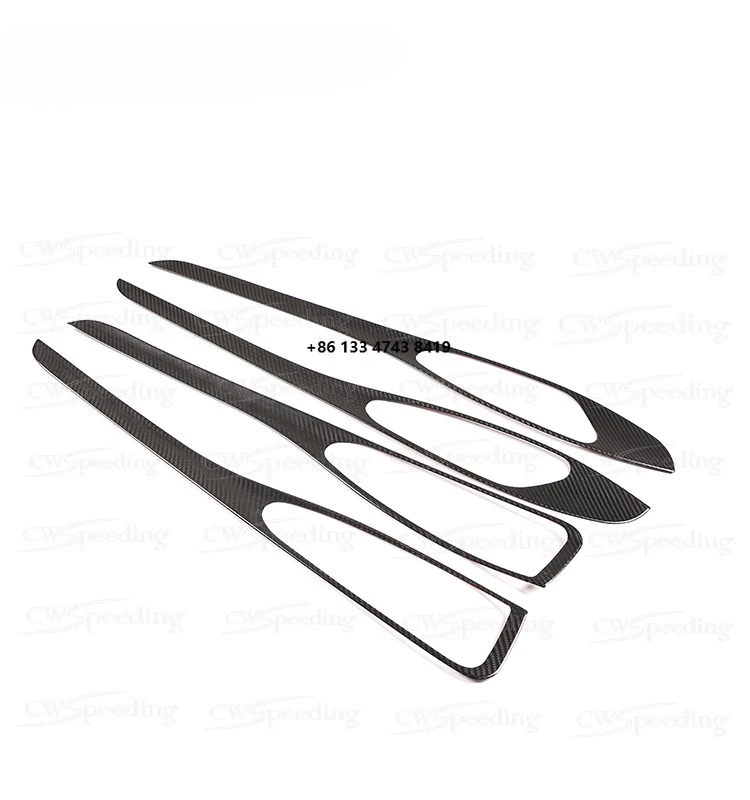 

2017-2019 3K задняя накладка на внутреннюю дверную панель из сухого углеродного волокна