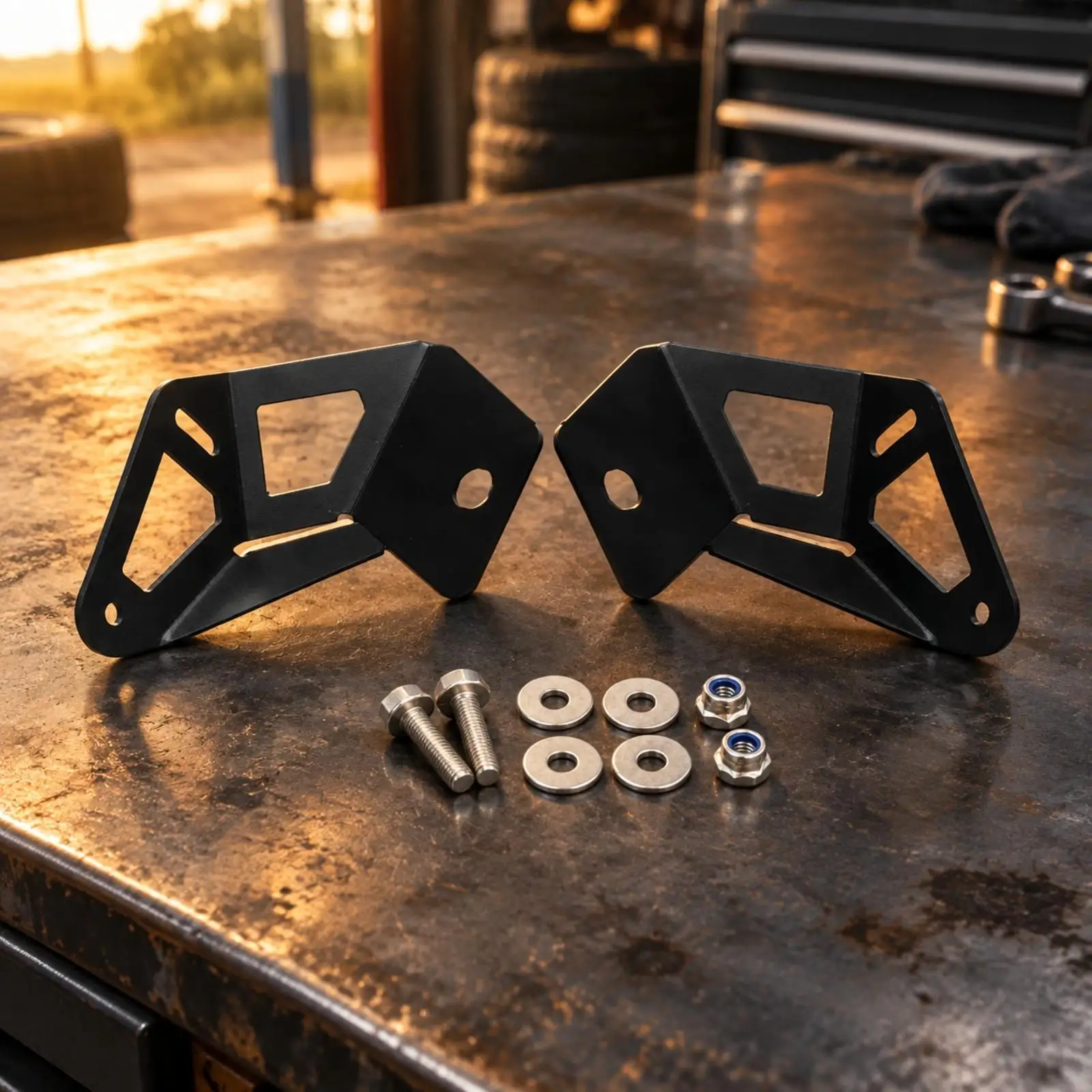 Metal UTV Light Mount Bracket for Trail Riding Secure Fit with Fasteners