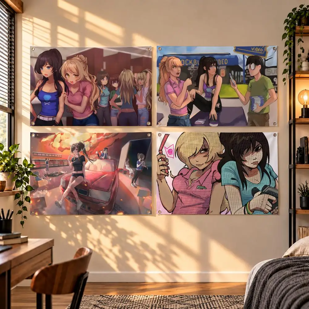 Dark Satirical Visual Novel Class of '09 Flags Indoor Outdoor Wall Hanging Flag Decor Banner Wall Decor