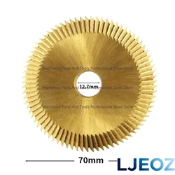 High Speed Steel Saw Blade Double-Sided Titanium-Plated Cutting Blade Key Milling Cutter 70*7.3*12.7*80T 100T