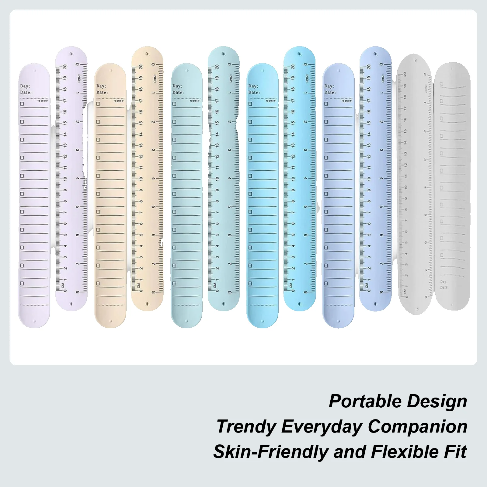 

6 шт., силиконовый браслет для заметок, список дел, блокнот, записываемый стираемый браслет, носимый блокнот, браслеты, силиконовый SnapRing
