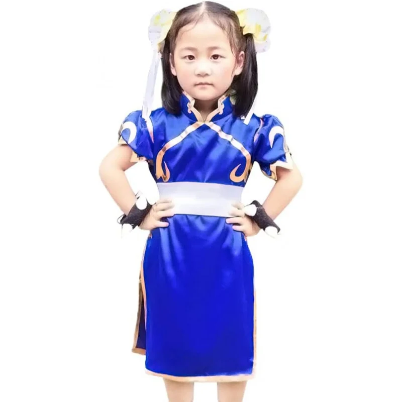 

❤️❤️❤️miccostumes 's Game Fighter Cosplay Costume with Hair Pieces and Bracelets❤️⭐️❤️