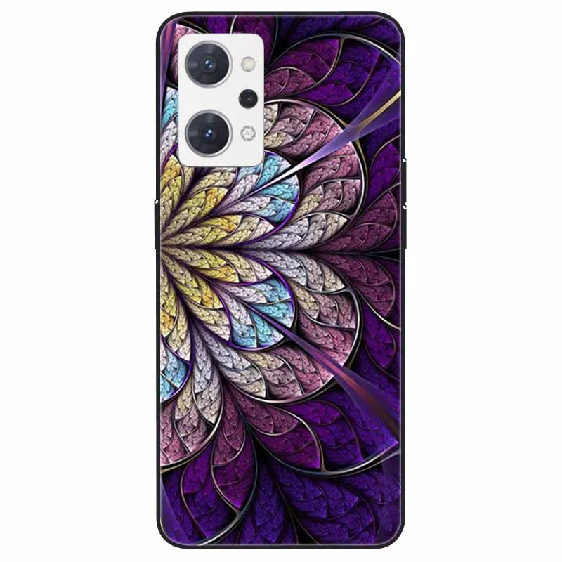 For OPPO Reno9 A Case Soft Silicone Shockproof Black Painted Back Cover for OPPO Reno 9A 9 A 7a Reno 7A Animals Reno9A TPU Coque