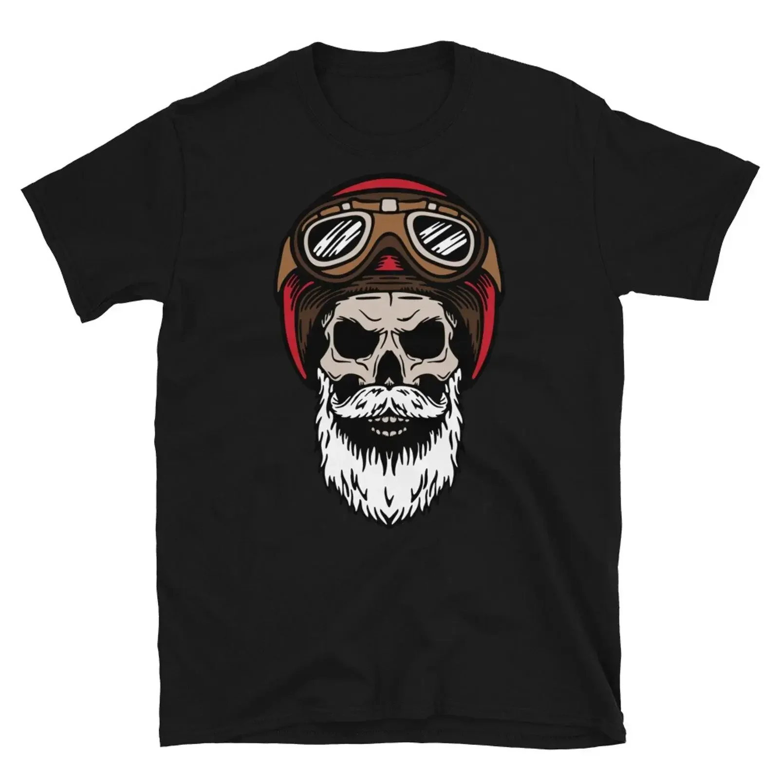 Santa Skull T Shirt Christmas Biker Clause Funny vintage Washed fashion Casual Comfortable homme Top For Everyday Wear
