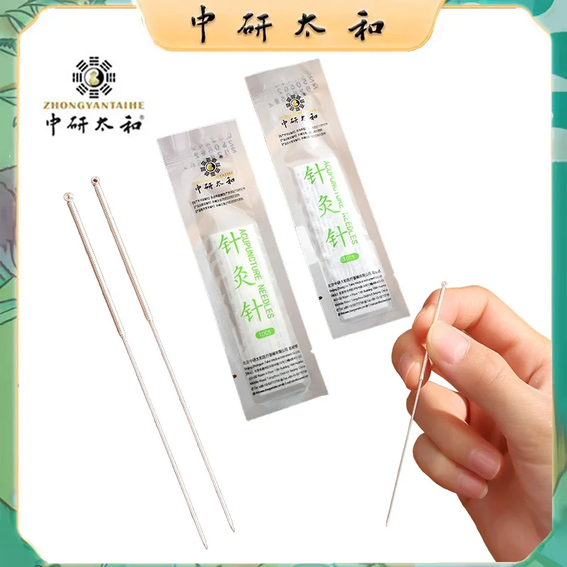 ZHONGYAN TAIHE Medical Ring Handle Silver Acupuncture Needles Individually Packaged Reusable Beauty Massage Relaxation
