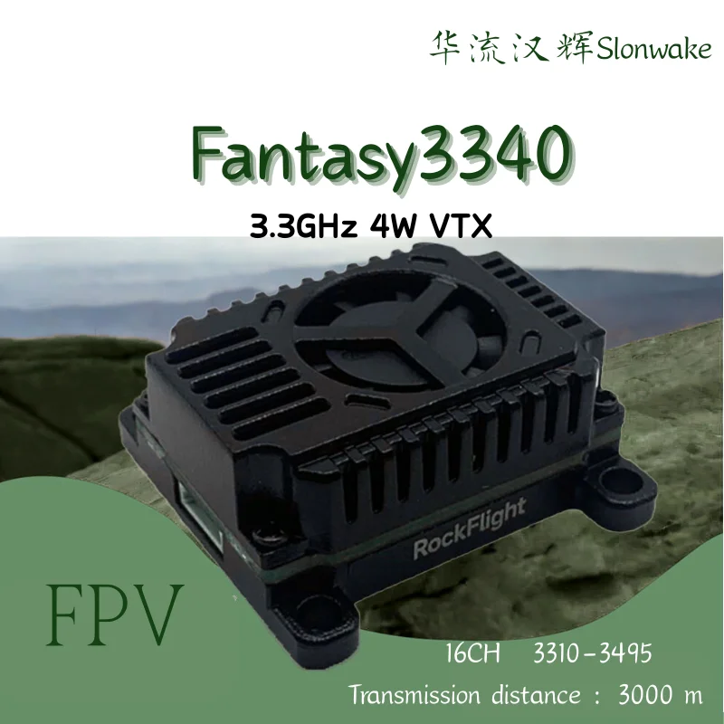 

Fantasy 3340 VTX, 3.3G, 16CH, single fan dual cooling transmission, new product,for UAV,Racing Drone，RC Car