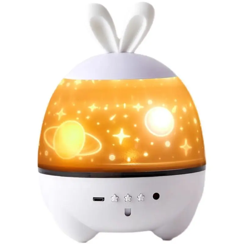 

Rabbit projection star light, remote control music box night light, ambient star projection