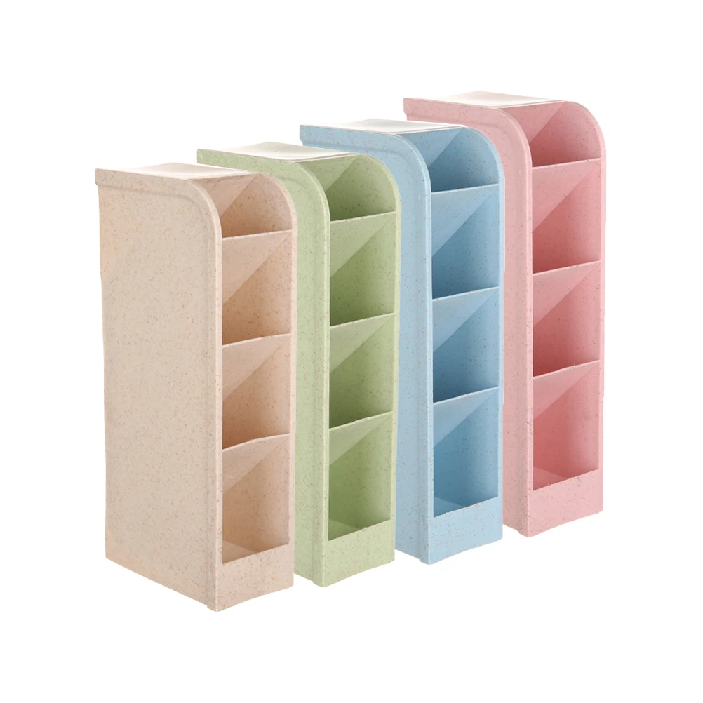 

4 Pcs Four Grid Storage Box Desk Pencil Organizer School Equipment Erasers Holder