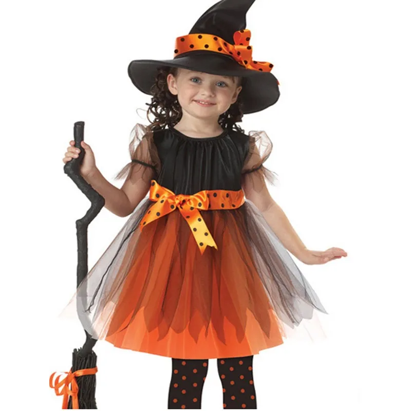 Costumi di Halloween per bambini Costumi per giochi di ruolo per bambini americani Prestazioni cosplay Costumi per spettacoli di streghe