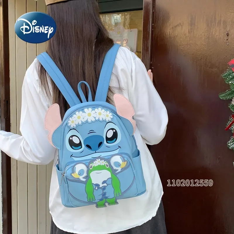 Disney New Mini Backpack 3D Cartoon Cute Women's Mini Backpack Fashion Trend Children's Schoolbag Luxury Brand High Quality