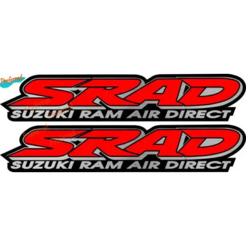 2 SRAD 600 750 Ram Air Direct Emblem Decals Stickers Fairing Graphics Yellow Red