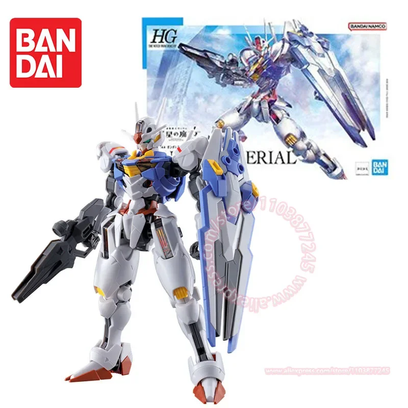 BANDAI Mobile Suit Gundam: The Witch From Mercury AERIAL Trendy Hand Action Figure Peripheral Model Tabletop Decoration HG 1/144