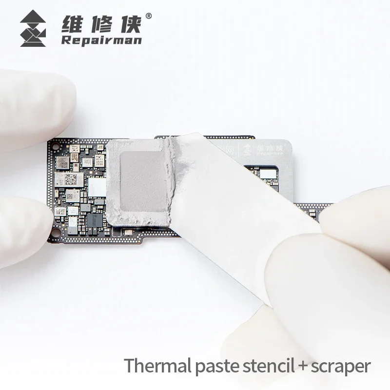 Qianli  Repairman 0.5/0.6/0.7mm Thermal Paste Stencil Set for Mobile Phone Repair Non-Magnetic Paste Scraper Hand Tool