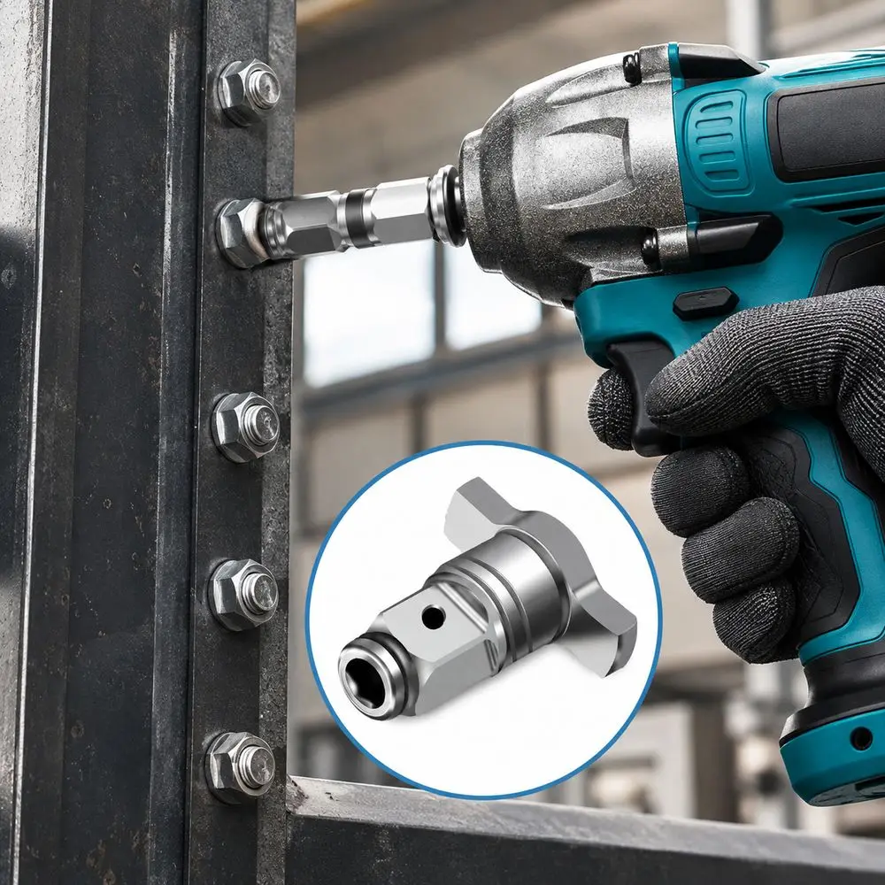 Alloy Steel Electric Wrench Adapter Dual-Purpose Square Drive Structure Square Drive Adapter T-Shaped Structure
