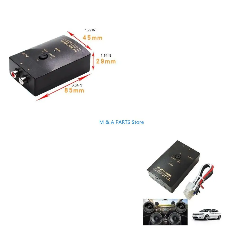 U1JF High to Low Level Line Output Converter RCA-Car Line Converter Output Adapter