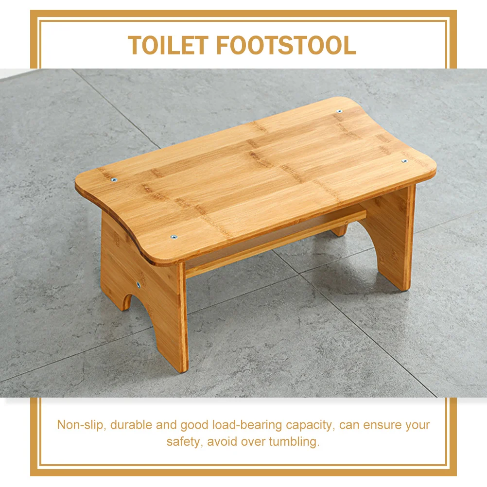 Toilet Stool Small Step Foot Footstool Office Outdoor Bathroom Wooden Poop Child Kids Chair