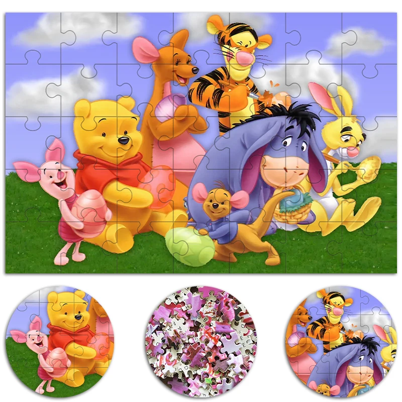 Disney Winnie The Pooh Jigsaw Puzzles Adult Jigsaw Fun Family Game Intellective Educational Toy Diy Puzzle Home Decoration