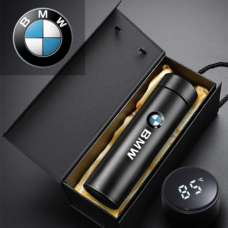 500ml Portable Car Smart Thermos Bottle Temperature Display Cup For BMW 1 3 5 Series X1 X4 X5 X7 G20 G38 F20 F39 F48 E46 E60 E36