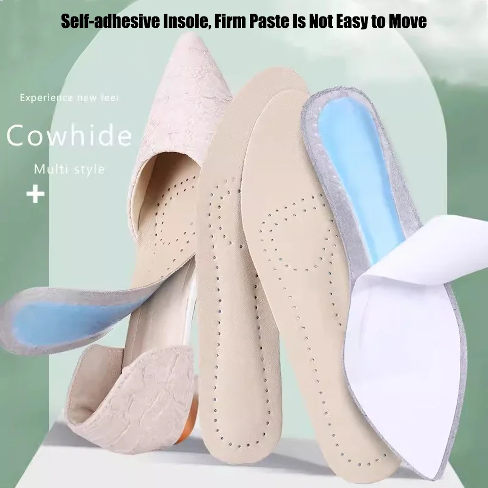 Solette in pelle per scarpe donna antiscivolo assorbimento degli urti sottopiede in pelle di lattice inserti traspiranti autoadesivi per scarpe Pad