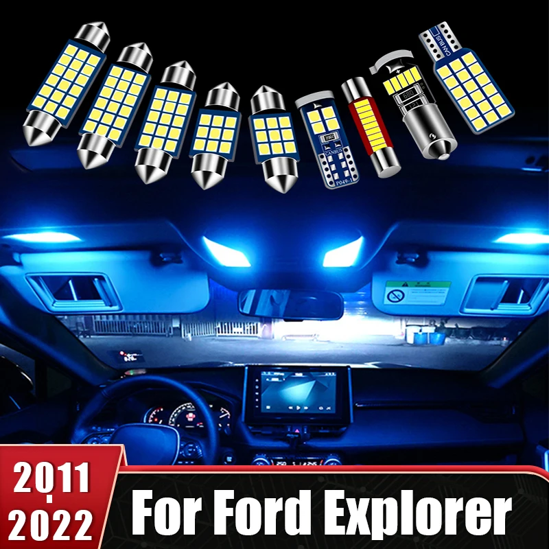 

For Ford Explorer 5 2011 2012 2013 2014 2016 2017 2018 2020 2021 2022 5pcs Car LED Interior Reading Lamp Trunk Light Accessories