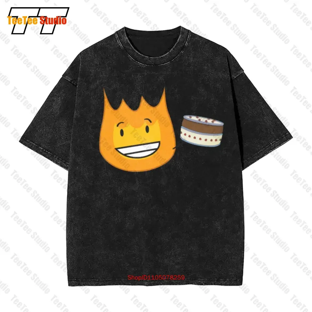Bfdi Battle For Dream Island Fiery Cake Vintage Oversized T-Shirt OY26