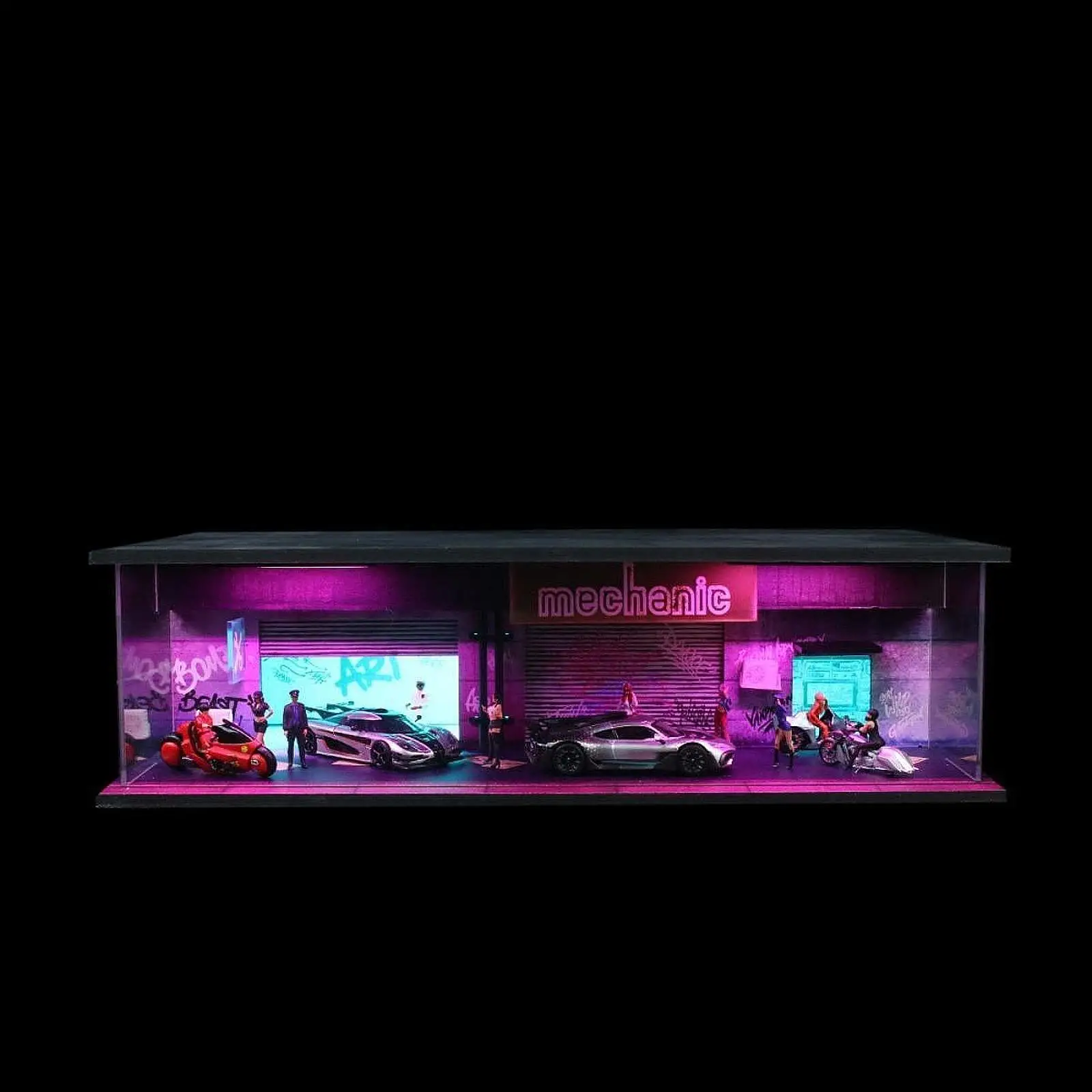 

1:64 Diecast Car Display Accessory Parking Garage Diorama for Figure Figures