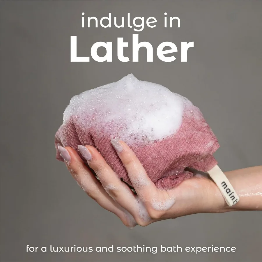 毎日のボディケアのための角質除去シャワータオル 日本製ナイロンバスタオルと速乾性テクノロジーを採用したボディウォッシュクロス 耐久性のある生地