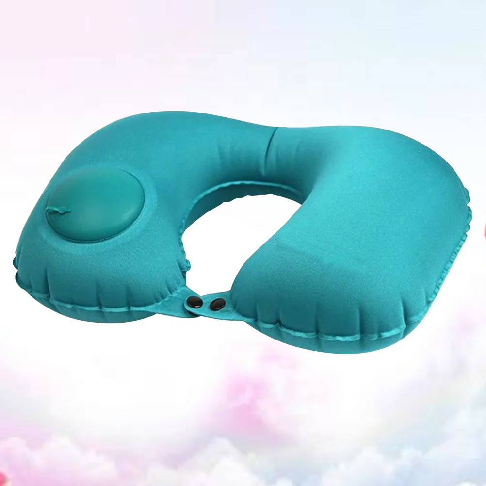 قطعتان من وسادة دعم الرقبة على شكل حرف U وسادة سفر مريحة لتخفيف عنق الرحم واستخدام السيارة المنزلية خفيفة الوزن 46 × 29 سم باللون الأزرق #6