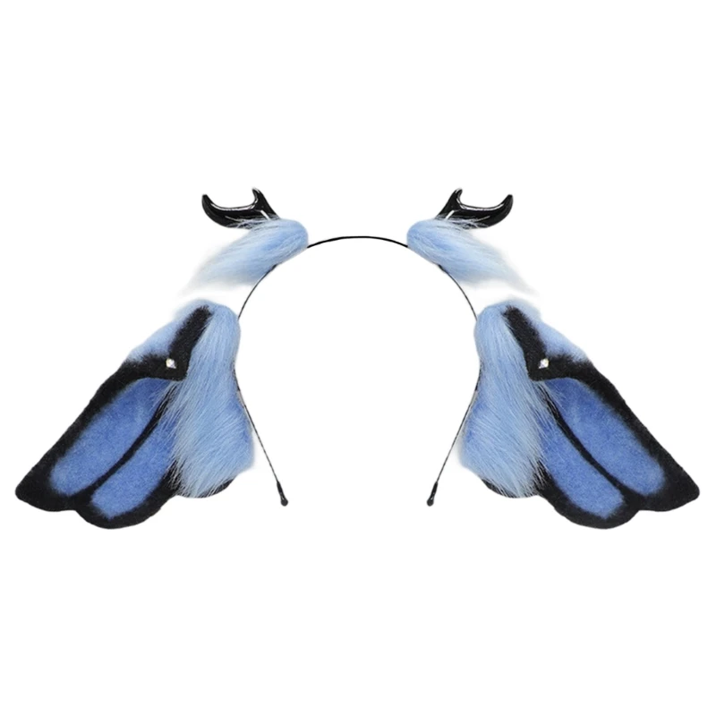 

Roleplay Anime Horn Hairband Soft Bendable Frame Fantasy Theme Party Headpiece