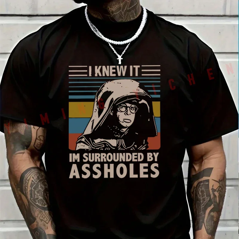 

2026 Motorbike Men TShirt Casual I Knew It Dark Helmet Spaceballs T-shirt Short Sleeve Summer Top Tees