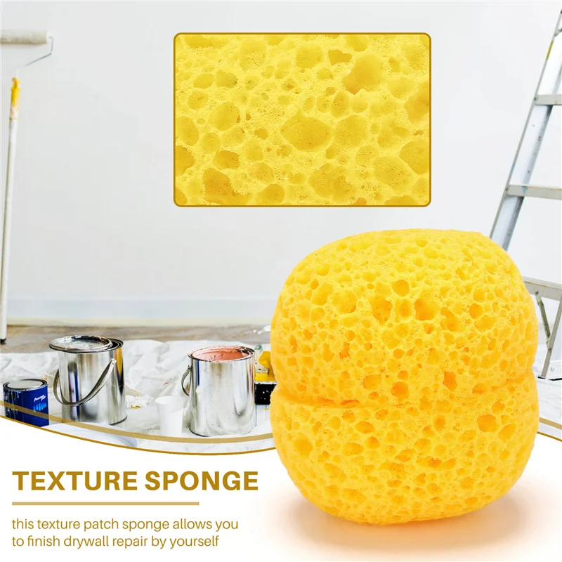 4Pcs Texture Sponge Drywall Texture Sponge Texture Patch Sponge for Texture Repair DIY Painting Ceiling (12 x 9 x 7cm)