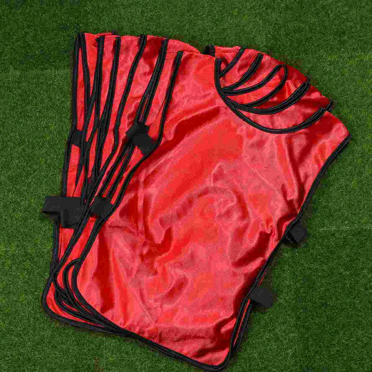 6 個トレーニングベストサッカーチームスポーツサッカーユニフォーム耐久性のある生地タンクトップポリエステル素材明るい色