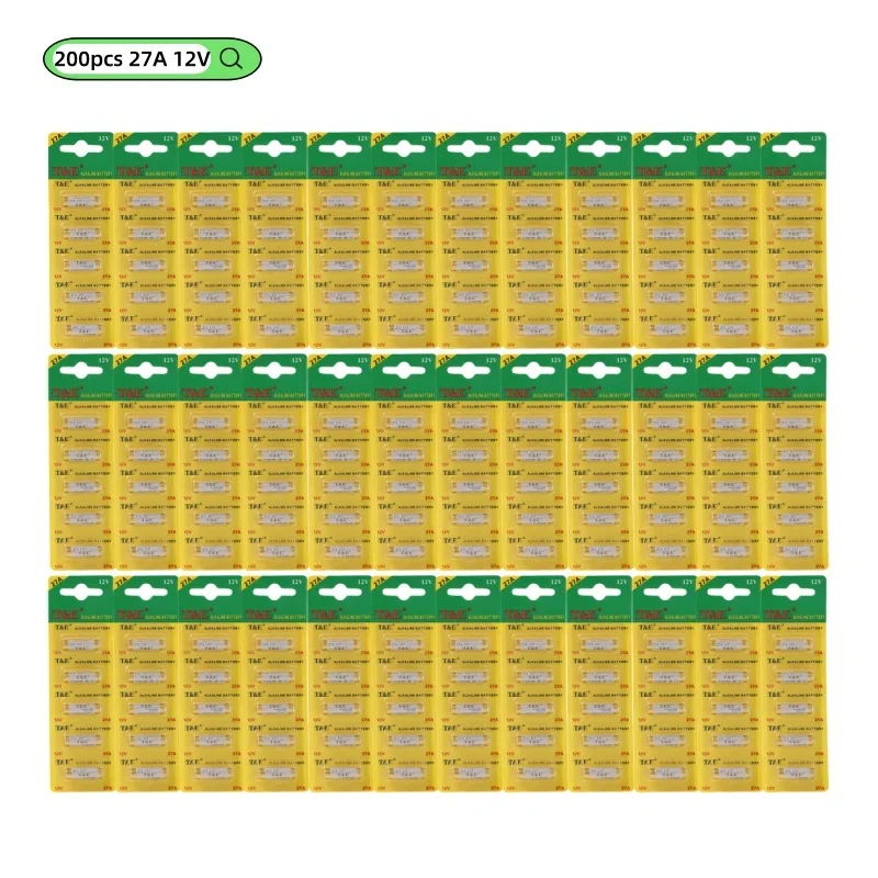 

200PCS 12V A27 27A G27A MN27 MS27 L828 alkaline battery V27GA ALK27A A27BP K27A dry battery toy doorbell alarm remote control