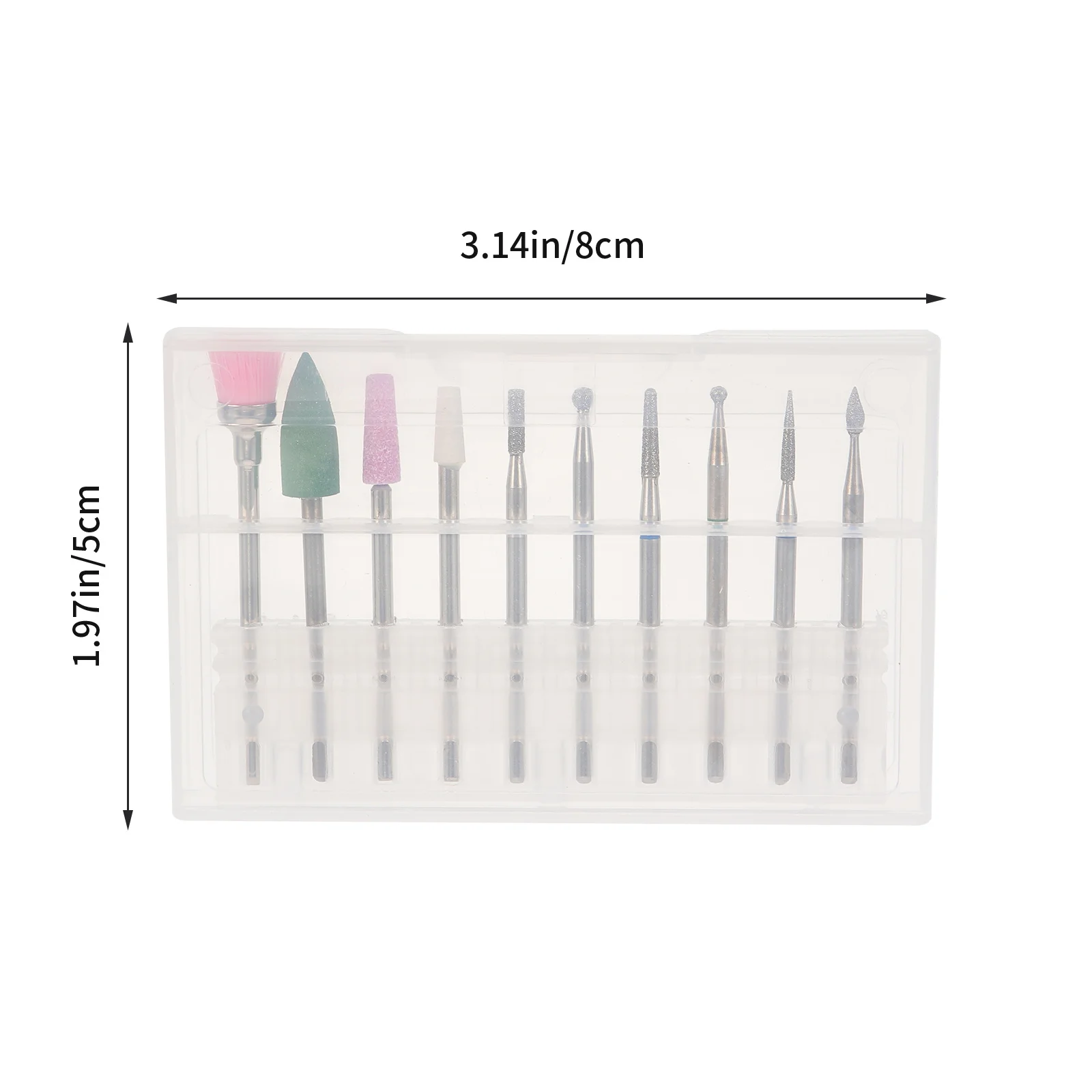 10 pezzi testine per lucidatura per nail art testine per manicure di alta qualità rimuovi la pelle morta punte professionali veloci per trapano per unghie compatte