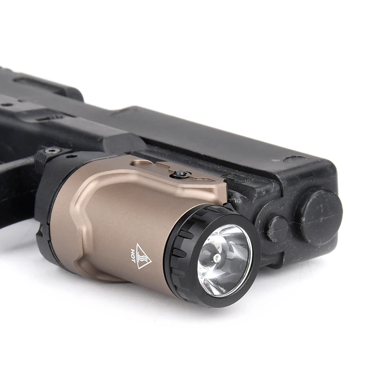 Wadsn metal tático scout lanterna 400lm branco led airsoft pendurado montado luz pistola luz caça iluminação/lâmpada estroboscópica