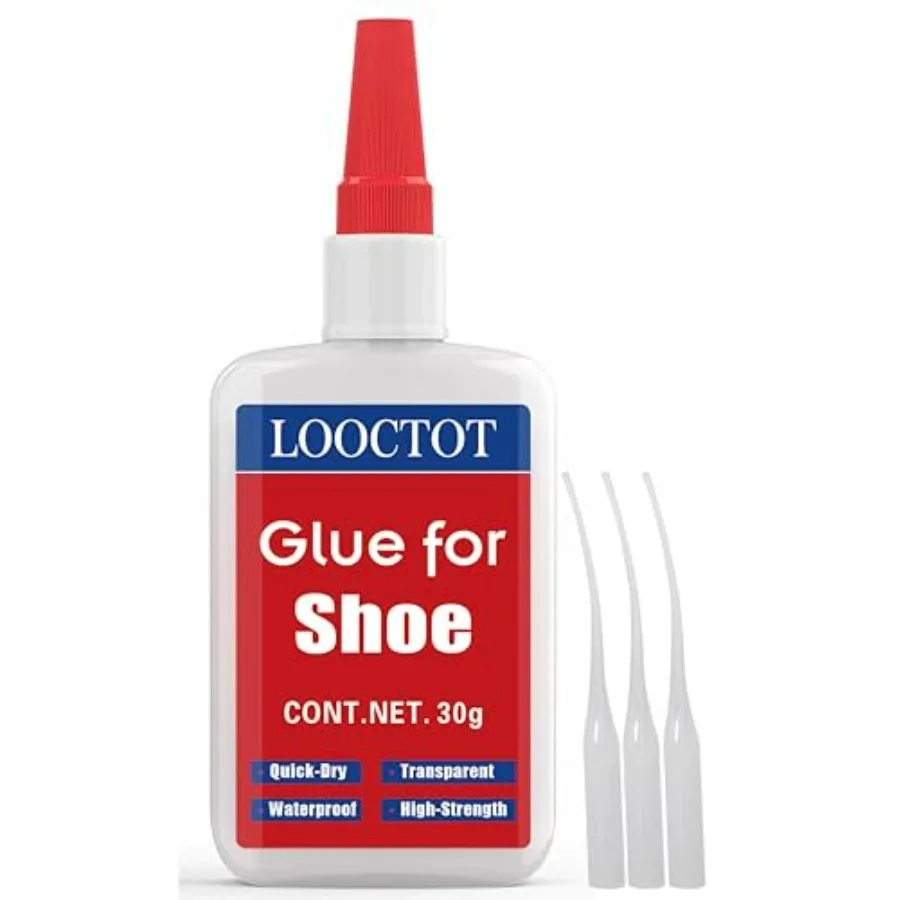Pegamento para Botas de 30g, Super Instantáneo para Reparación de Suelas y Tacones, Adhesivo para Diversos Materiales como Goma, Cuero; Resistente al Agua