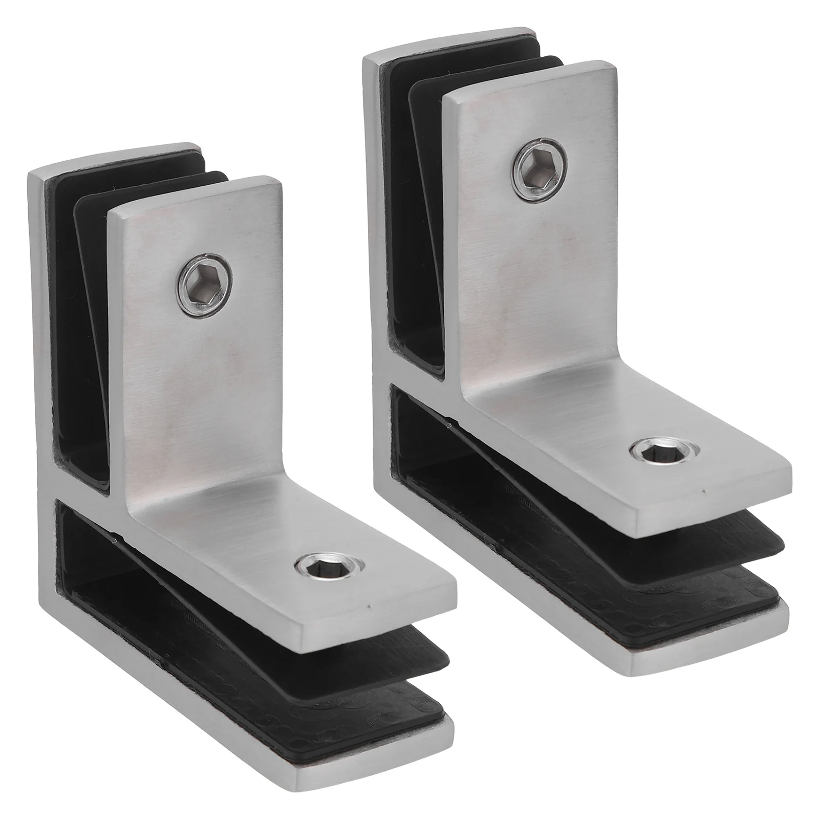 

2Pcs Stainless Steel Glass Clips for Balcony Railing 10Mm 12Mm Glass Clamp Set Outdoor Deck Fence Holder Deck Railing Clamp