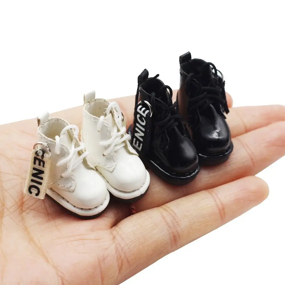 1Pair High-top Obitsu 11 Doll Leather Boots Plating Silver PU Leather 1/12 Bjd Doll Leather Shoes Casual Mini