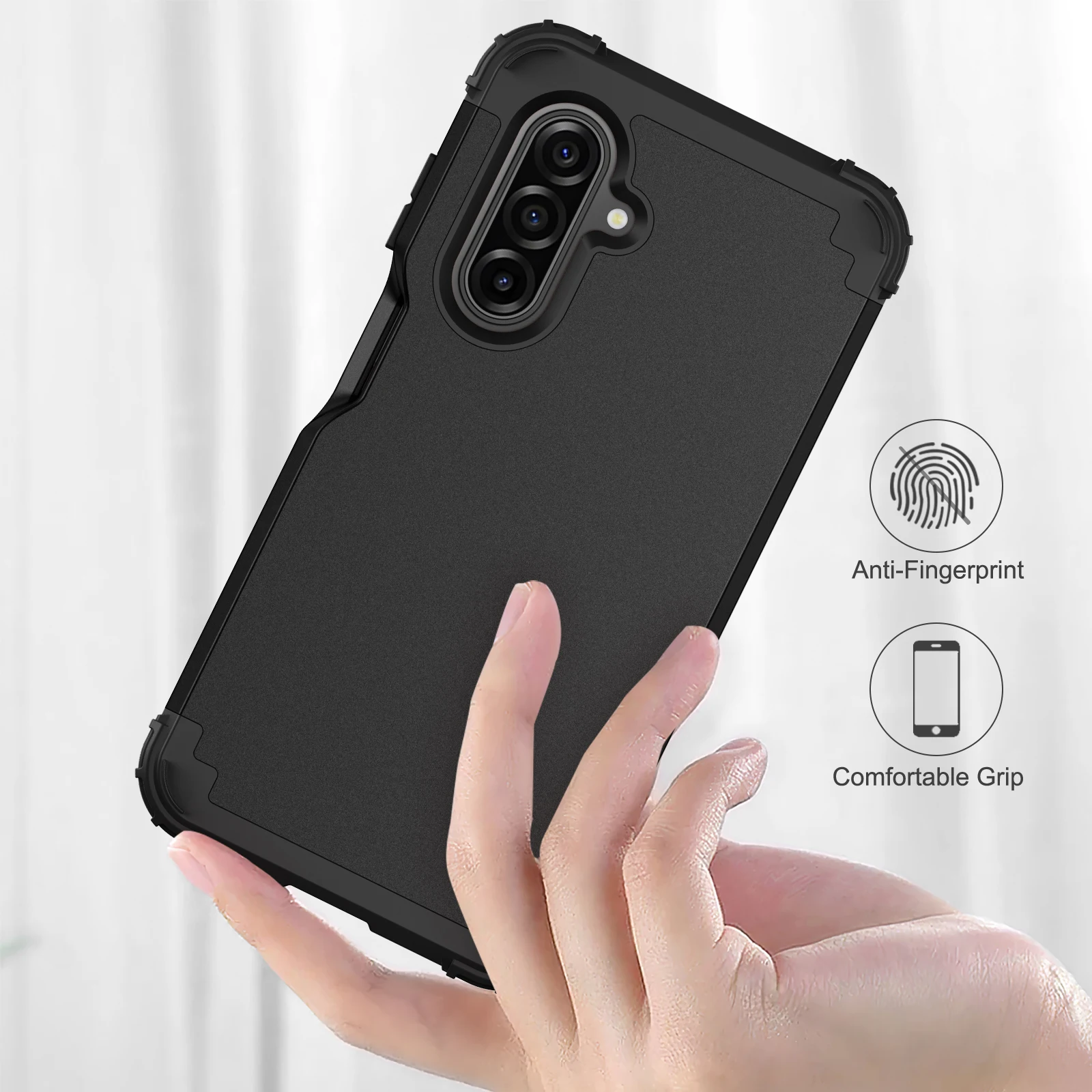 3-in-1 Heavy-Duty-Schutzhülle für Samsung Galaxy A17 A37 A57 A16 A26 A36 A56 A15 A35 A55 A14 A54 5G Silikon-Kunststoff-Abdeckung – Detail 6
