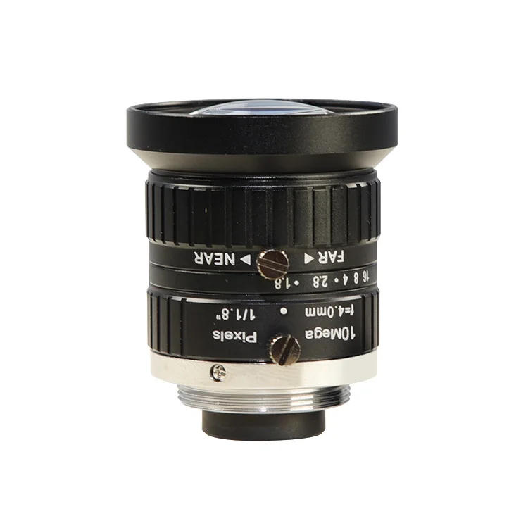 

10MP Low Distortion Manual Focus And Adjustable Aperture 4mm Length C Mount Lens For Industrial Camera