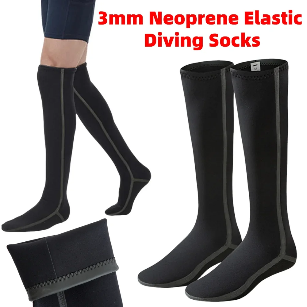

3mm Neoprene Elastic Diving Socks Thermal Wetsuit Socks Knee High Waterproof Socks for Rafting Snorkeling Sailing Swimming