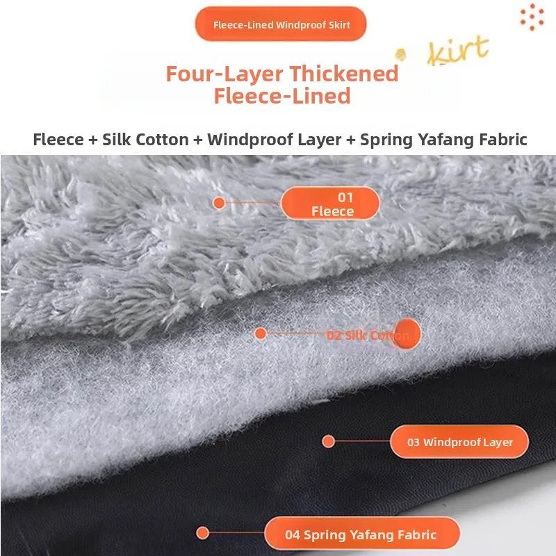 Genouillères Thiened Fce chaudes, jupe coupe-vent pour véhicule pour hommes, automne hiver, imperméable, couche extérieure DWR, revêtement en PVC