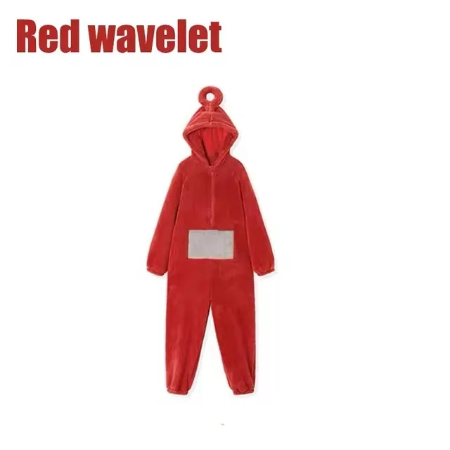 2Pcs Antenna Baby Conjoined Couple Pajamas Coral Velvet Autumn And Winter Thick For Men and Women,Comfortable Cotton Velvet